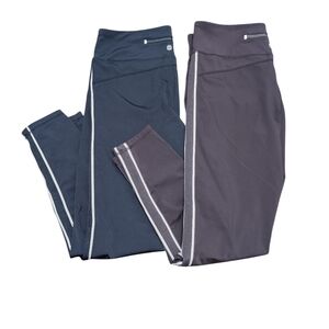 Tangerine 2 sets of XL Women's Stripe Leggings Blue Purple